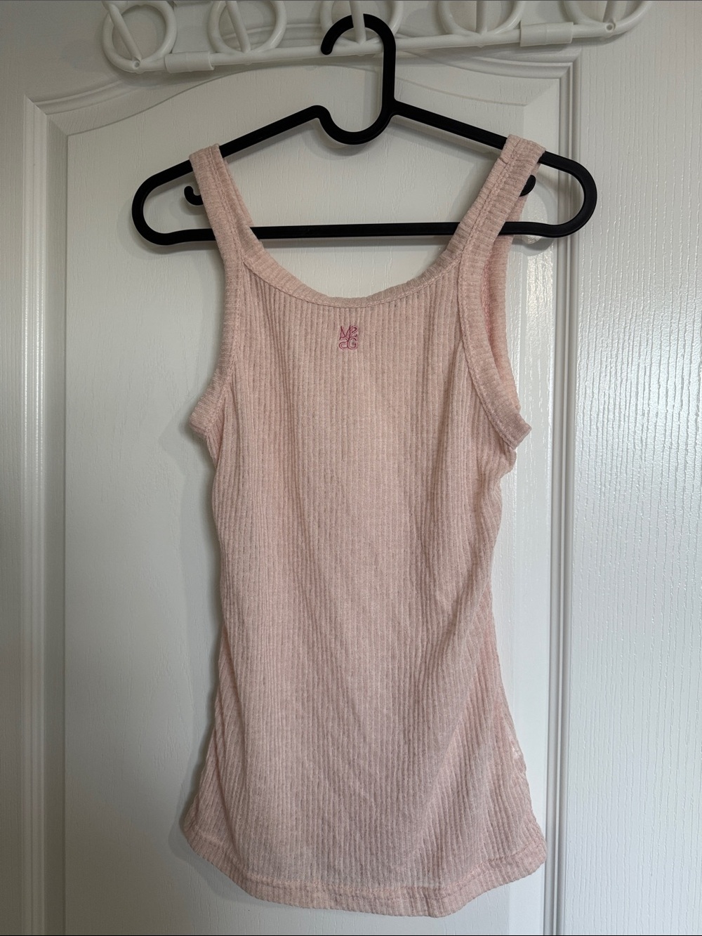 Missguided Pale Pink Ribbed Tank Top